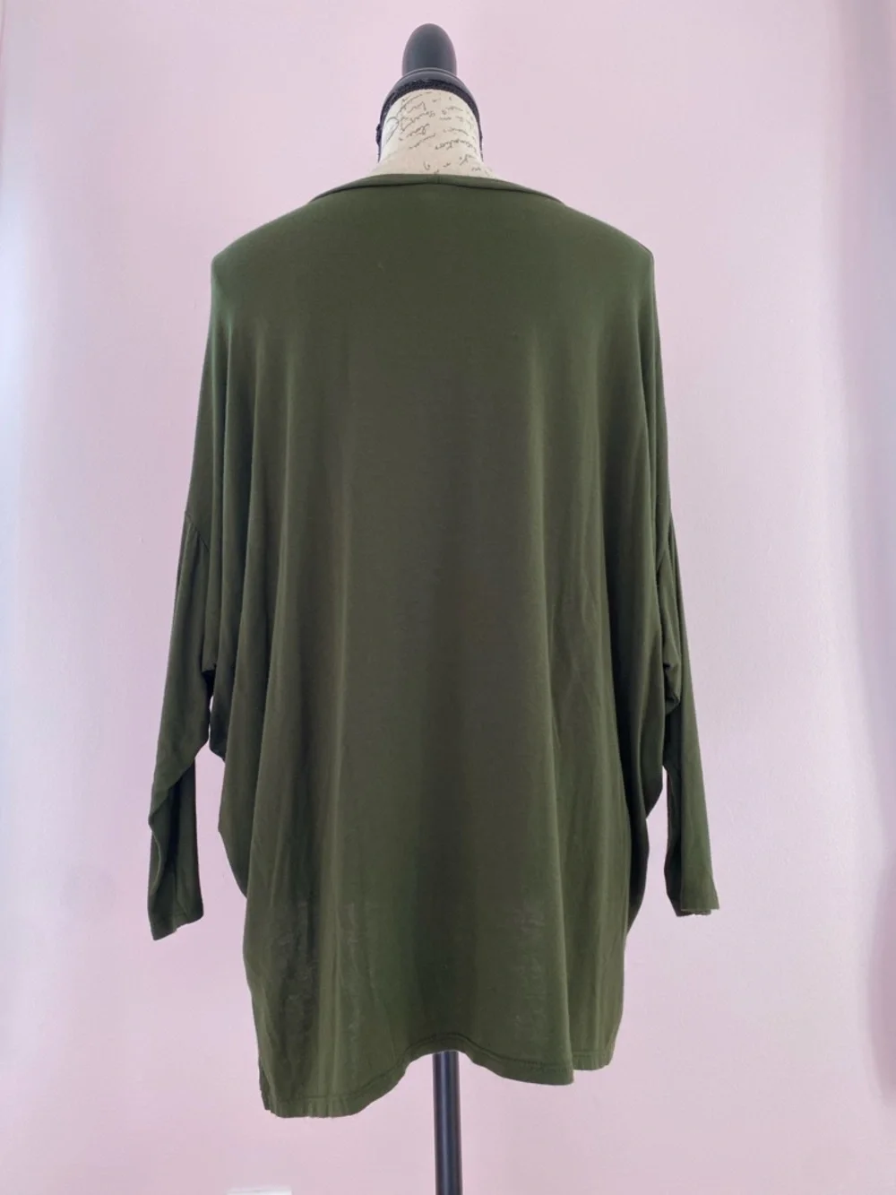 Women’s Olive Green Relaxed Tunic Top Size Small - Picture 3 of 7